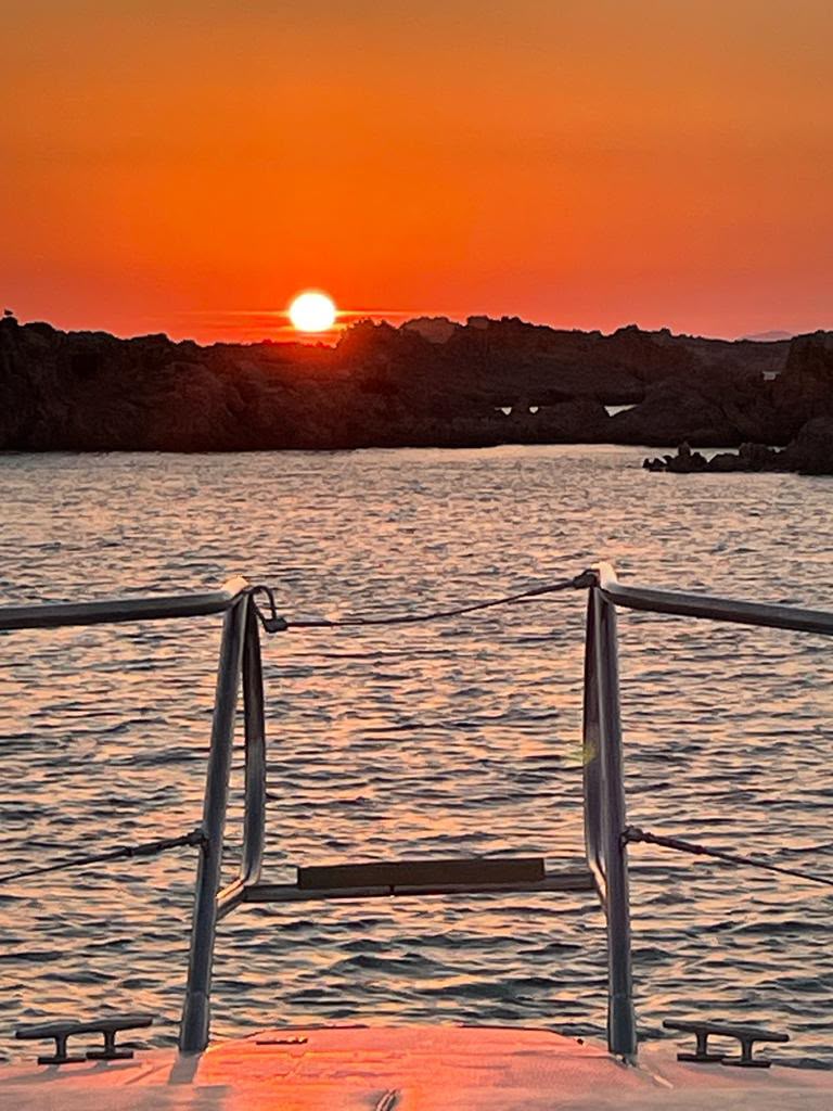 Tramonto mozzafiato dalla barca
